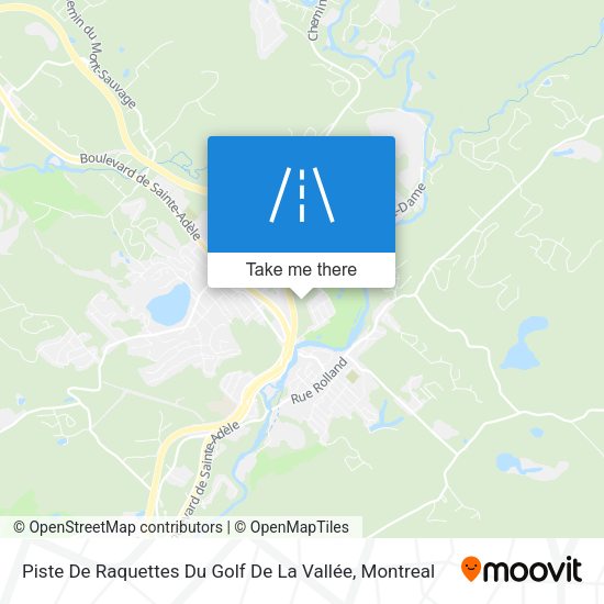 Piste De Raquettes Du Golf De La Vallée map