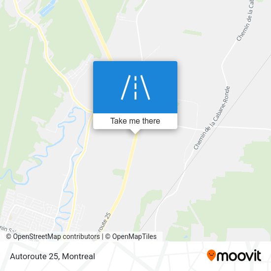 Autoroute 25 map