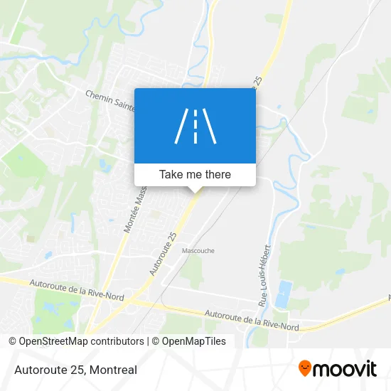Autoroute 25 map