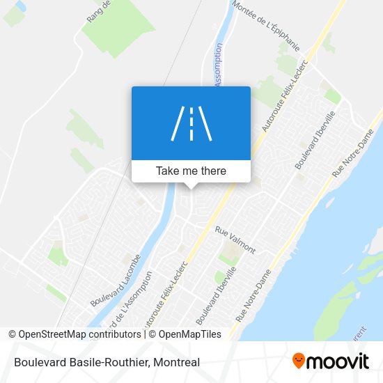 Boulevard Basile-Routhier map