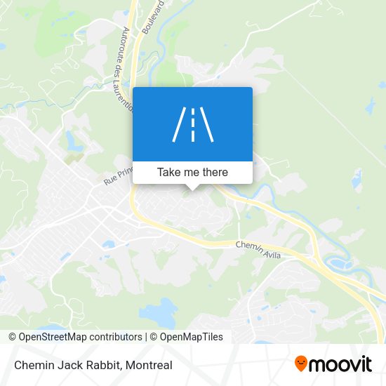 Chemin Jack Rabbit map
