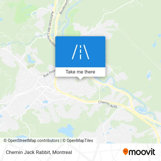 Chemin Jack Rabbit map