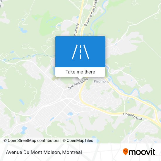 Avenue Du Mont Molson map
