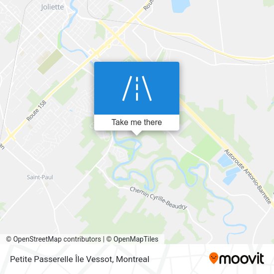 Petite Passerelle Île Vessot map