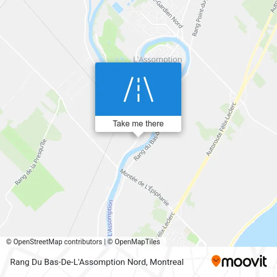 Rang Du Bas-De-L'Assomption Nord map