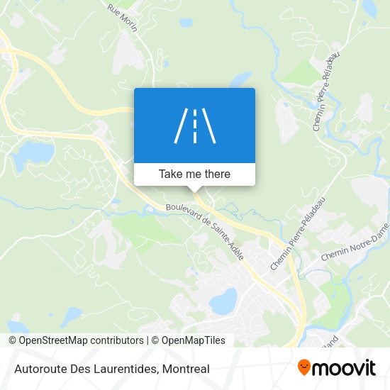 Autoroute Des Laurentides map