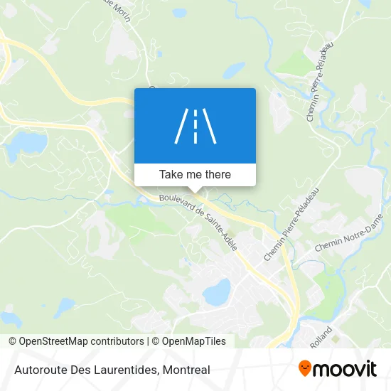 Autoroute Des Laurentides map