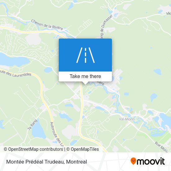 Montée Prédéal Trudeau map