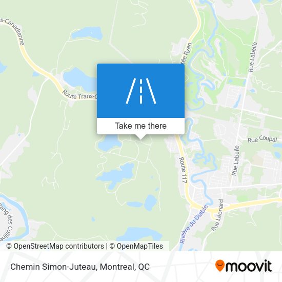 Chemin Simon-Juteau map