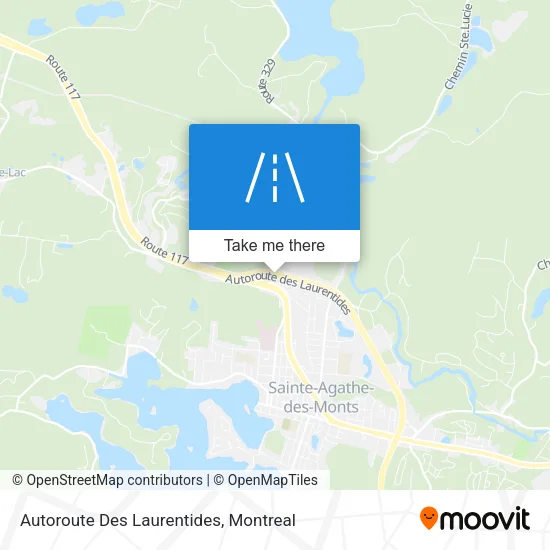 Autoroute Des Laurentides map