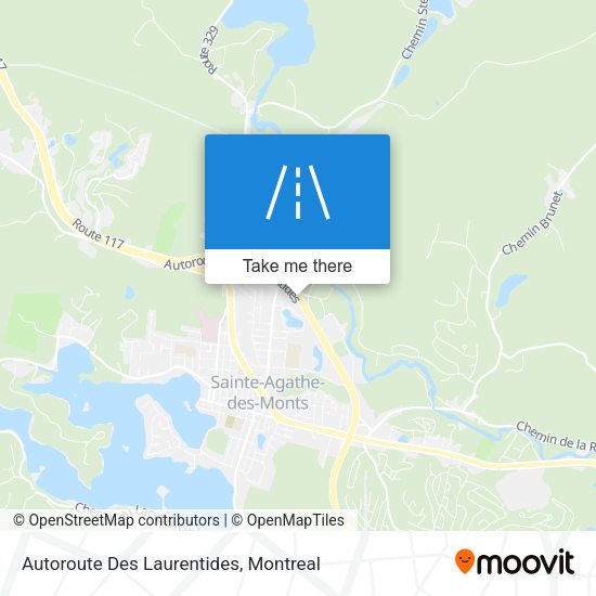Autoroute Des Laurentides map
