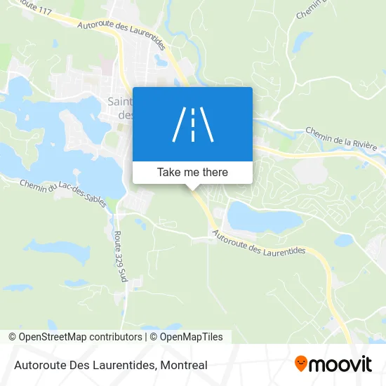 Autoroute Des Laurentides map