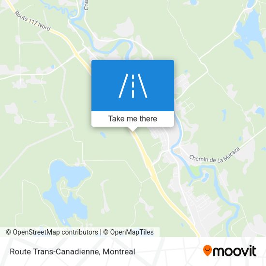 Route Trans-Canadienne map