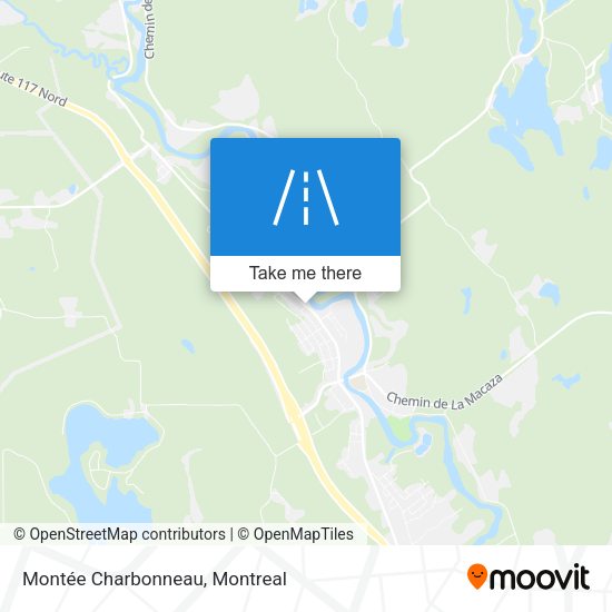 Montée Charbonneau map