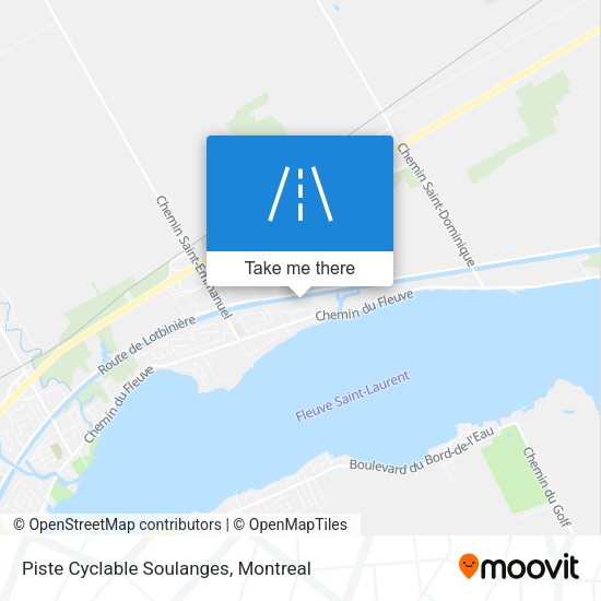Piste Cyclable Soulanges map
