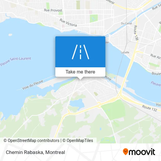 Chemin Rabaska map
