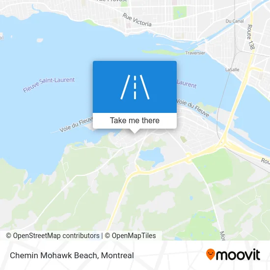 Chemin Mohawk Beach map