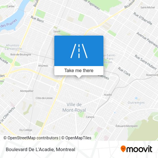 Boulevard De L'Acadie map