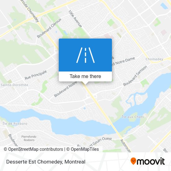 Desserte Est Chomedey map