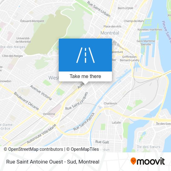 Rue Saint Antoine Ouest - Sud map