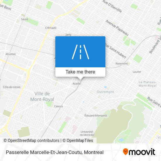 Passerelle Marcelle-Et-Jean-Coutu map