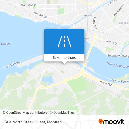 Rue North Creek Ouest map
