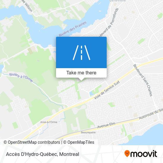Accès D'Hydro-Québec map