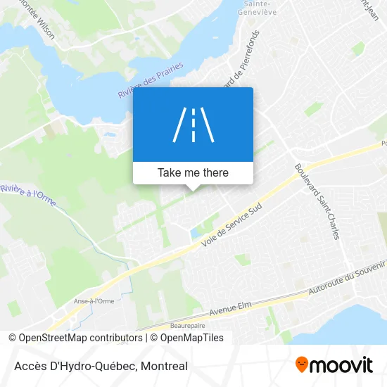 Accès D'Hydro-Québec map