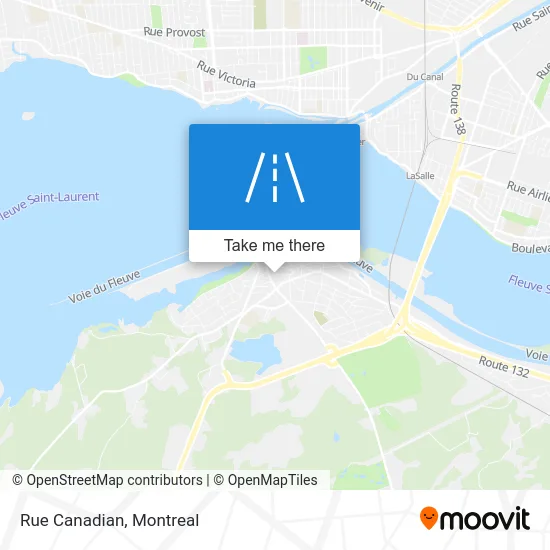 Rue Canadian map