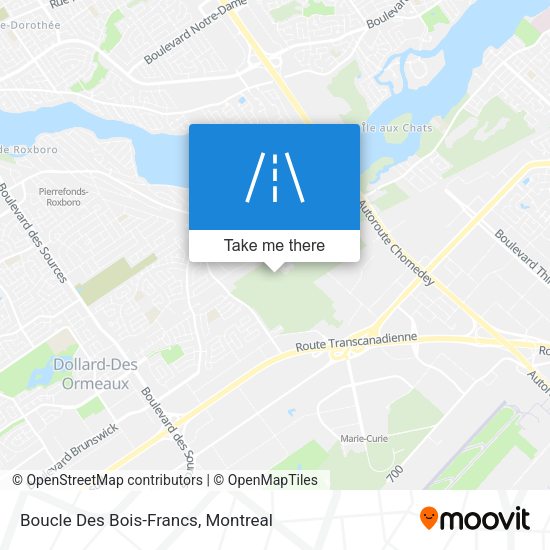 Boucle Des Bois-Francs map