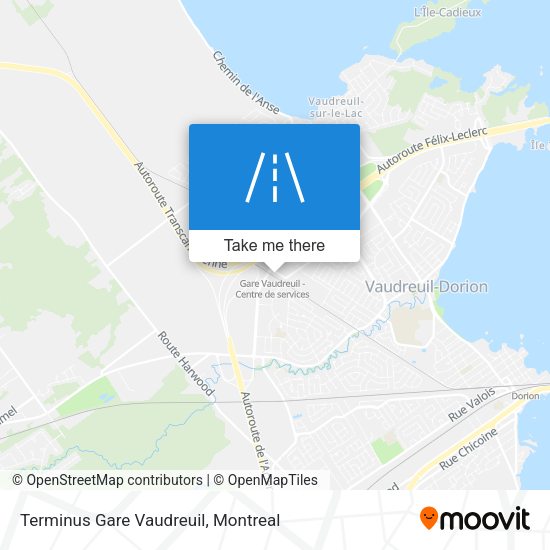Terminus Gare Vaudreuil map