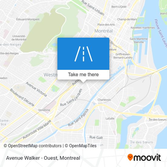 Avenue Walker - Ouest map