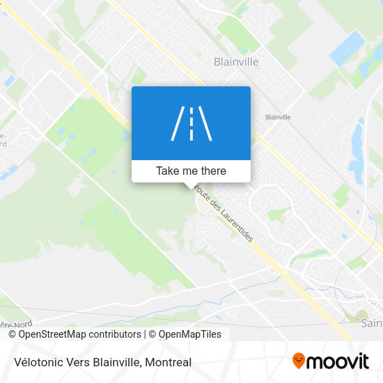 Vélotonic Vers Blainville map