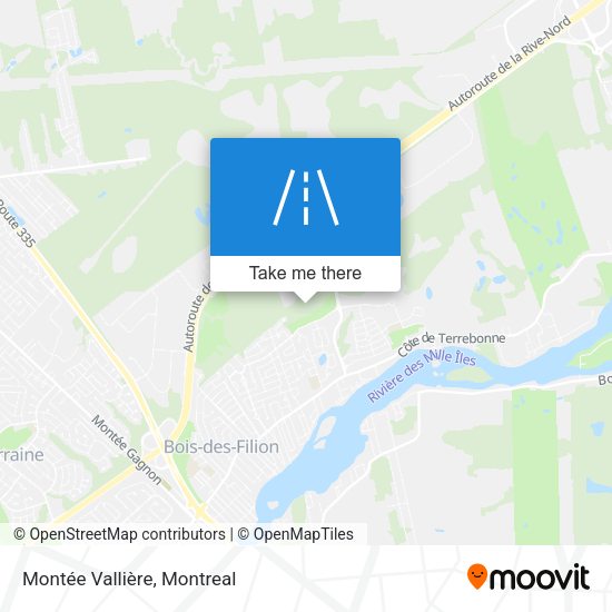 Montée Vallière map