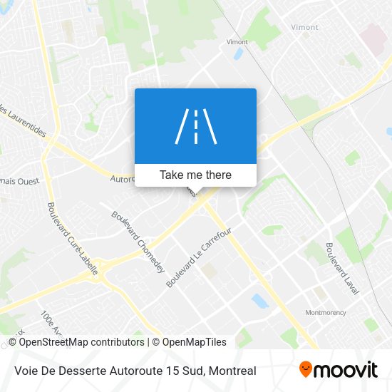 Voie De Desserte Autoroute 15 Sud map