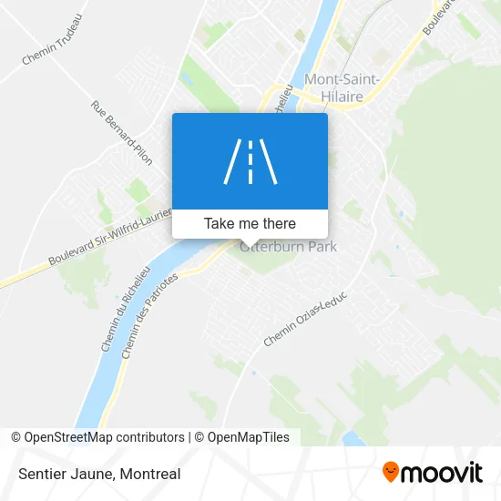 Sentier Jaune map