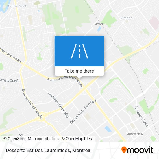 Desserte Est Des Laurentides map