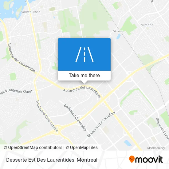 Desserte Est Des Laurentides map