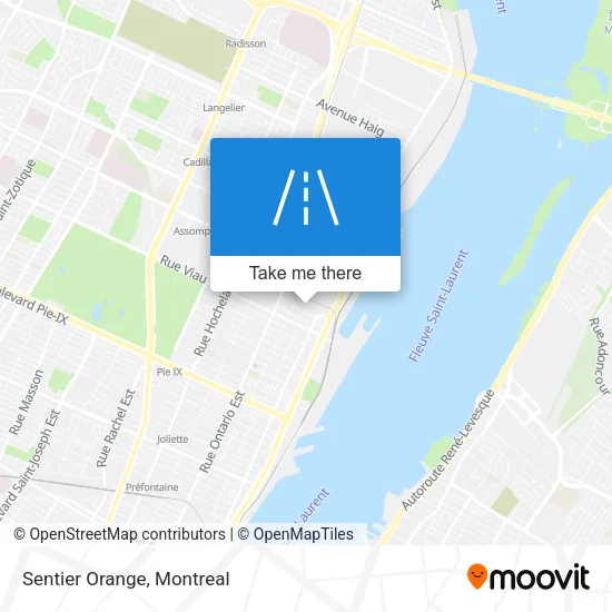 Sentier Orange map