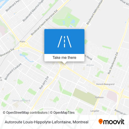 Autoroute Louis-Hippolyte-Lafontaine map