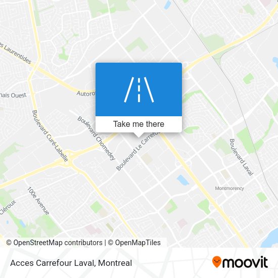 Acces Carrefour Laval map