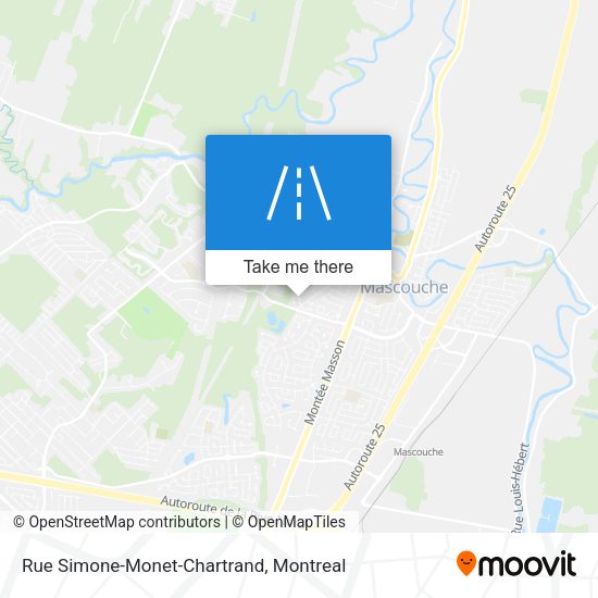 Rue Simone-Monet-Chartrand map