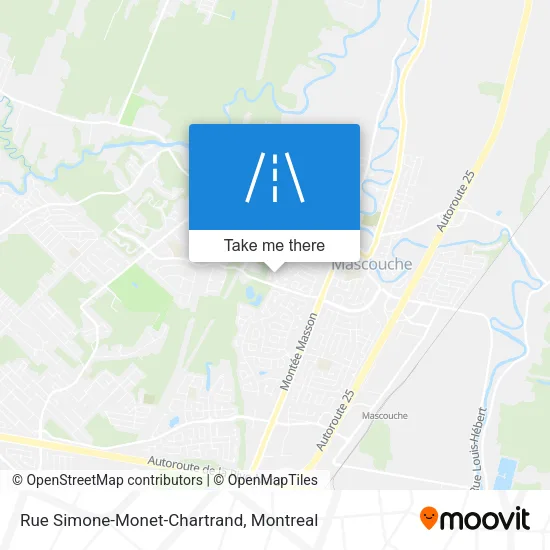 Rue Simone-Monet-Chartrand map