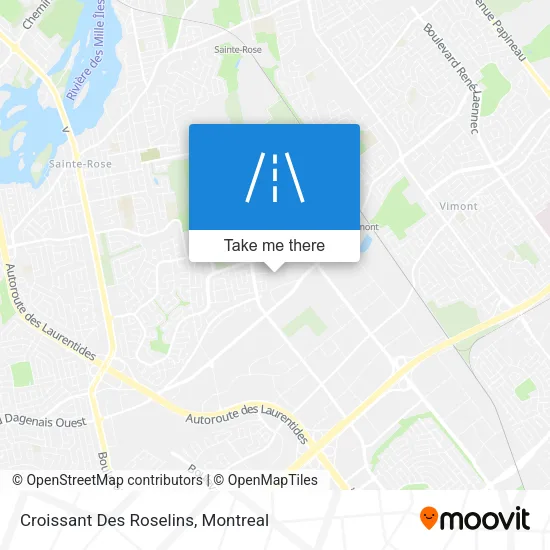 Croissant Des Roselins map