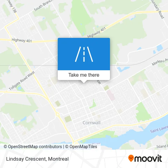 Lindsay Crescent map