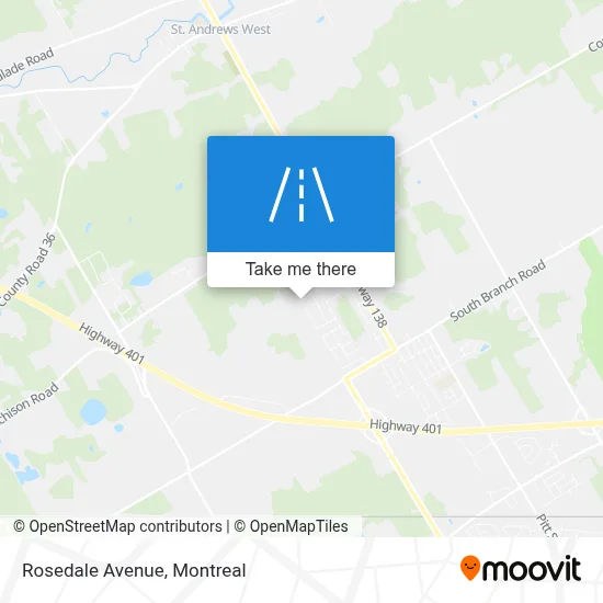 Rosedale Avenue map