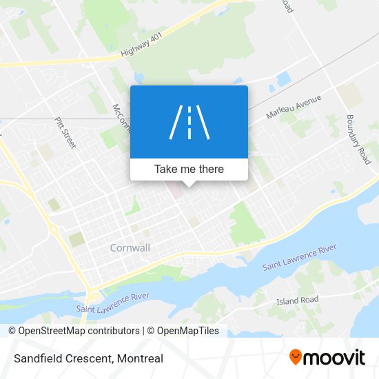 Sandfield Crescent map