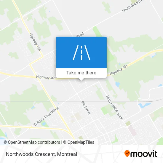 Northwoods Crescent map