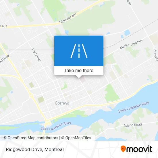 Ridgewood Drive map