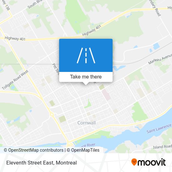 Eleventh Street East map